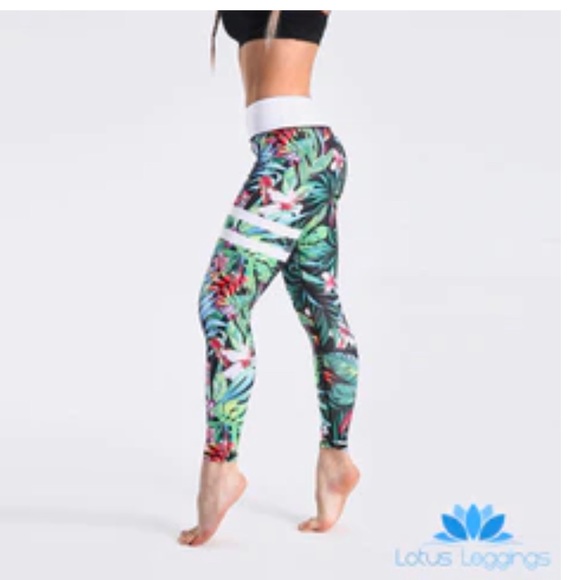 Pants - Lotus Leggings Tropical Leggings M